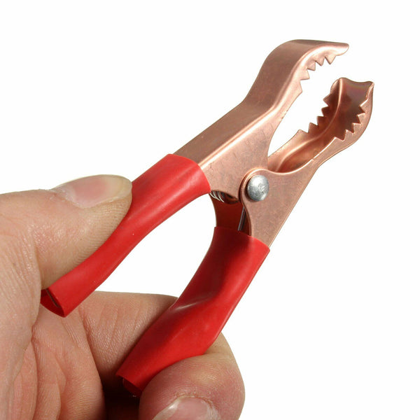 10x Metal Car Battery Clip Crocodile Alligator Test Terminal Clamp 50A Red Black