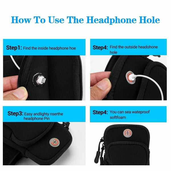 Mobile Phone Holder Bag Arm Band Sports Running Jogging Gym Exercise Pouch Case