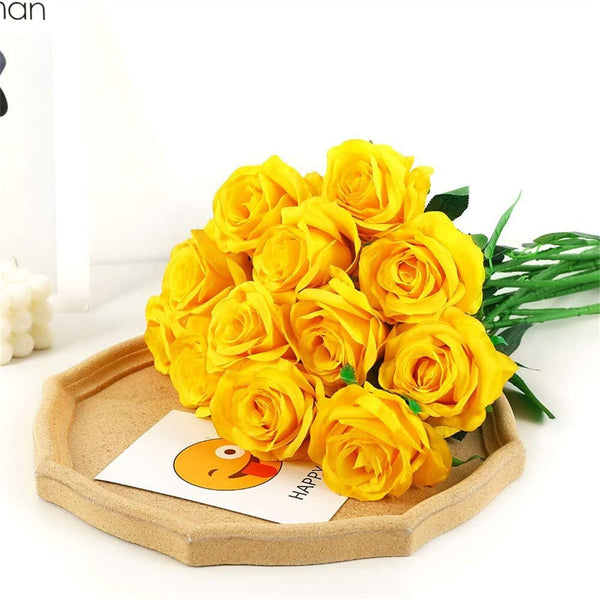 51cm Long Stem Artificial Rose Flowers Velvet Bunch Wedding Home Bouquet