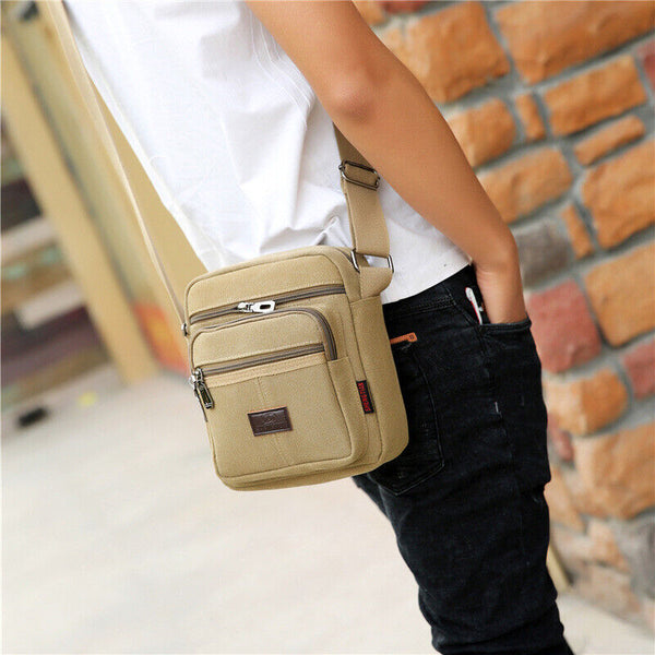 Retro Men's Canvas Shoulder Messenger Bag Crossbody Satchel Travel Man's Bags AU