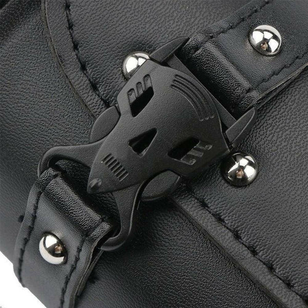 Universal Fork Bag For Harley Leather Tool Round Motorcycle Saddlebag Handlebar