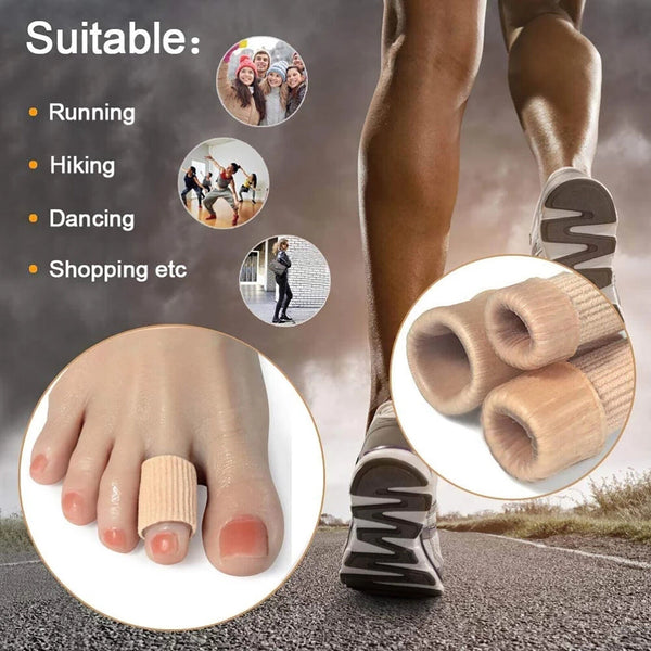 5/10X Silicone Toe Sleeve Gel Toe Cap Cover Protector Finger Tube Pain Relief AU
