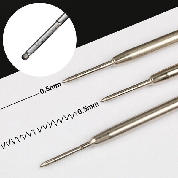 10 x Black Ballpoint Pen Refill/Refills Medium Point Compatible For Parker Pen A