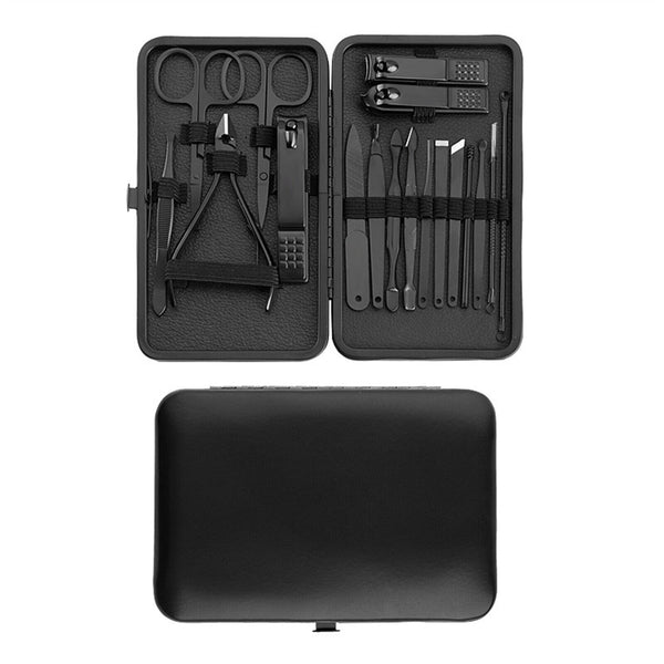 12/18PCS Manicure Pedicure Kit Set Stainless Steel Nail Grooming Clippers Tools