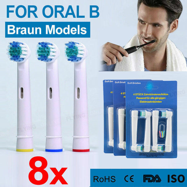 Toothbrush Heads Replacement DUAL CLEAN For Oral-B Electric Floss Flexi - Lets Party