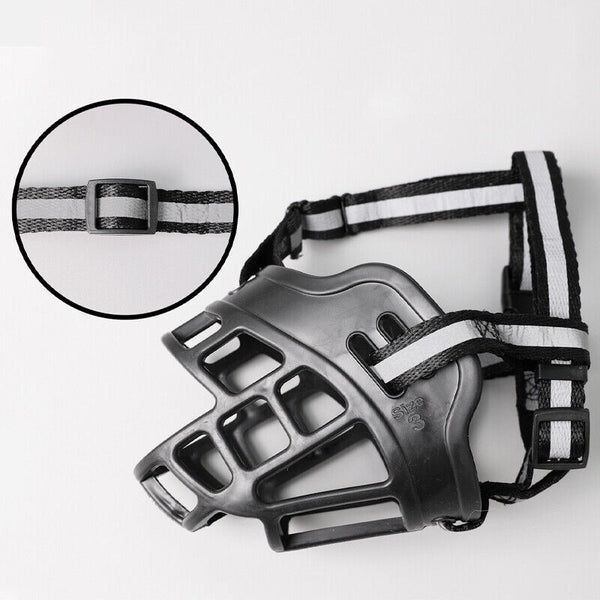 6 Sizes Adjustable Pet Dog No Bite Silicone Basket Muzzle Cage Mouth Mesh Cover