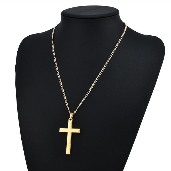 3PCS Stainless Steel Cross Pendant Men Women Chain Necklace Religious Jewelry AU - Lets Party
