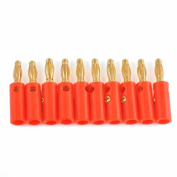 BlackRed Connector 4mm Gold Plated Banana Audio Speaker Plugs Connector