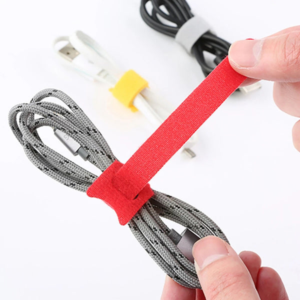 Hook and Loop Cable Ties Reusable Magic Cords Organiser Strap Tidy AU