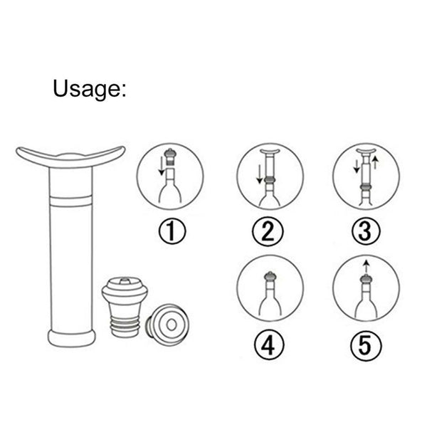 Wine Saver Vacuum Pump Sealer Preserver Set with 4 Valves Air Bottle Stoppers AU