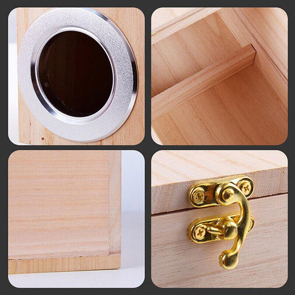 Birds Nest Breeding Box Parakeet Budgie Cockatiel Cage Nesting Window Wooden