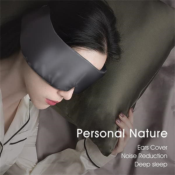 Eye Mask Silky Sleep Light Block Elastic Belt Blindfold Skin Friendly Soft Relax