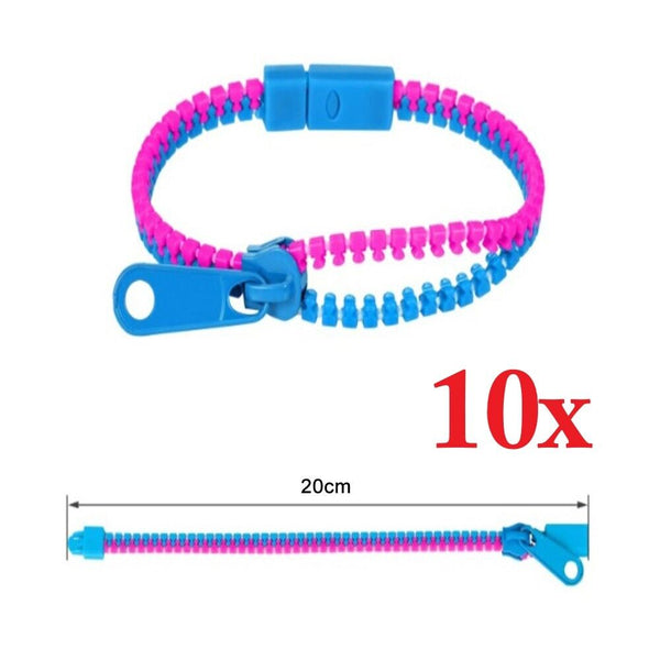 1-50x Sensory-Zipper Fidget Bracelet Zip Stim Toys Stress Anxiety Relief Autism