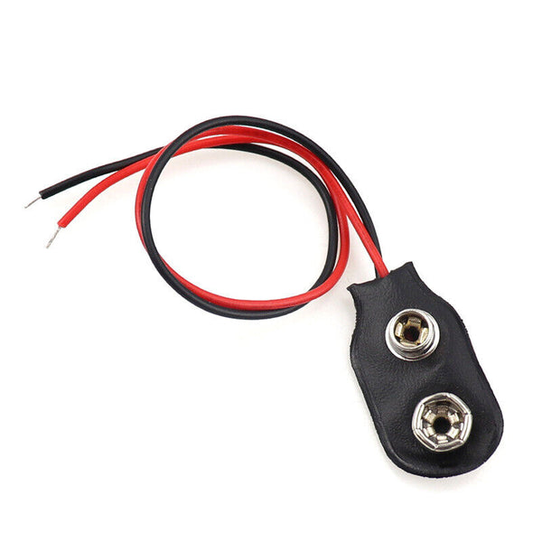 40pcs Pcs 9V Volt Battery Snap Clip Connector Black