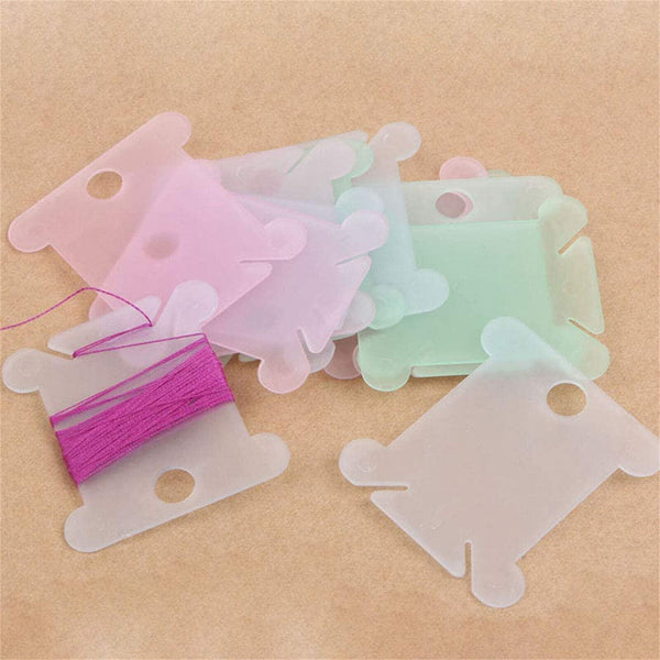 240pcs Cross Stitch Thread Winder Plastic Bobbins Embroidery Floss Craft Storage