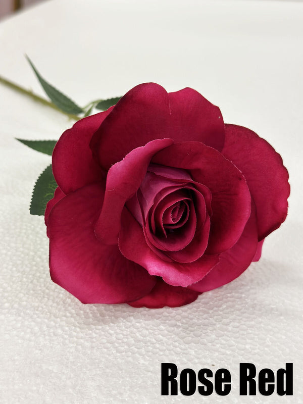 5pcs 51cm Long Stem Artificial Rose Flowers Velvet Bunch Wedding Home Bouquet AU