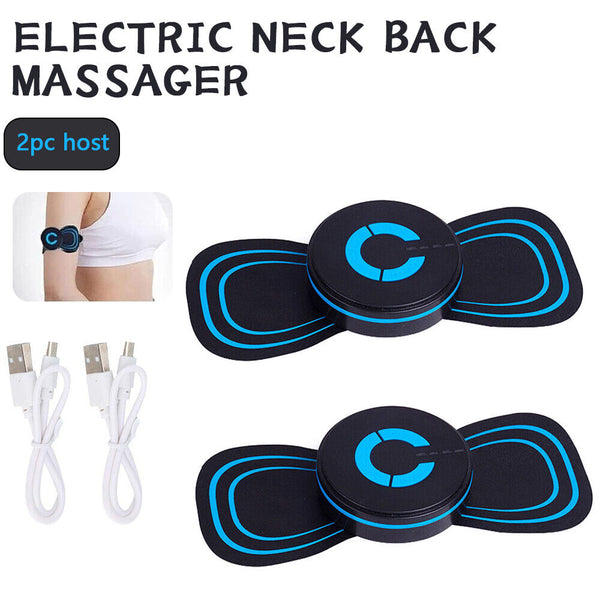 Mini Electric Neck Back Massager EMS Cervical Massage Patch Relief Pain Portable - Lets Party