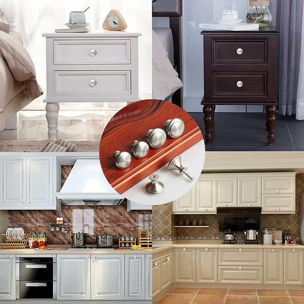 20X Door Cabinet Handles Knobs Stainless Steel Cupboard Drawer Kitchen DIY 30MM