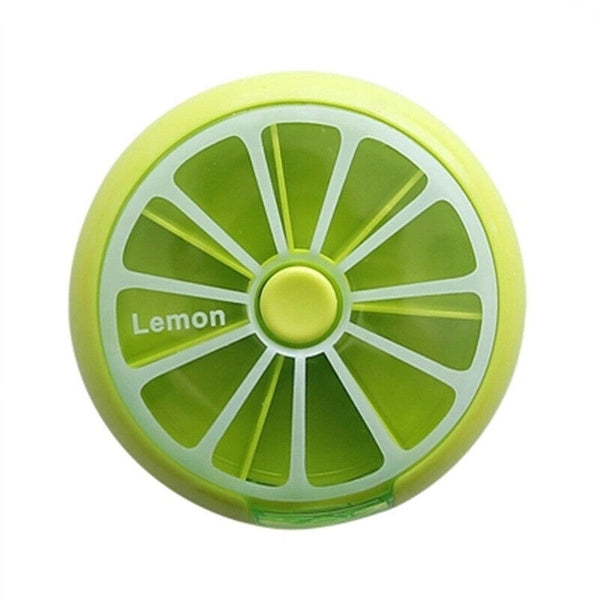 Weekly 7 Day Pill Organiser Case Box Tablet Medicine Dispenser Holder Case Round