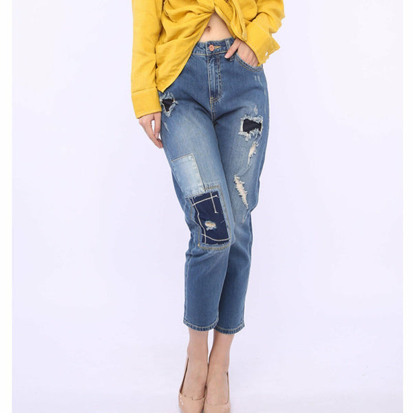 24Pcs 12.5x9.5CM Assorted Iron On Denim Fabric Mending Patches Repair Kits DIY