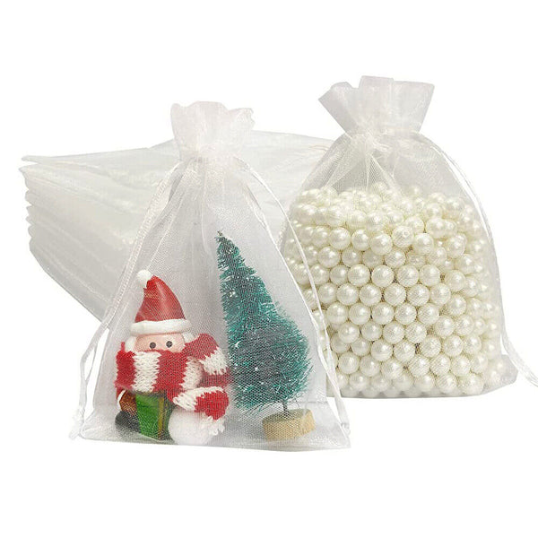10-100pcs Organza Bag Sheer Bags Candy Packaging Jewellery Gift Wedding Pouch AU - Lets Party