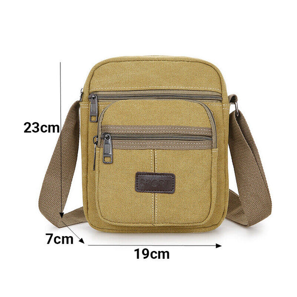 Retro Men's Canvas Shoulder Messenger Bag Crossbody Satchel Travel Man's Bags AU