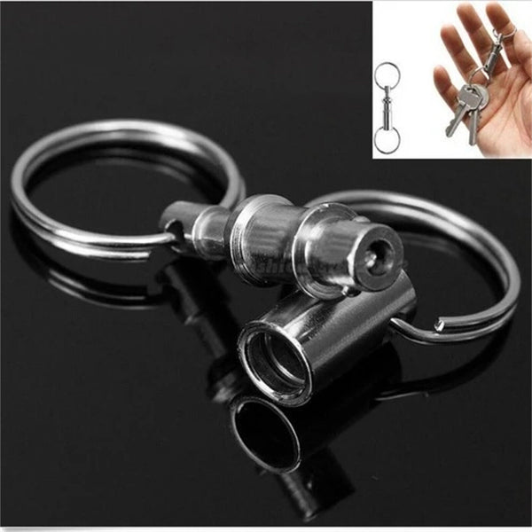 16PCS Detachable Quick Release Removable Keyring Keychain Key Ring Pull Apart AU