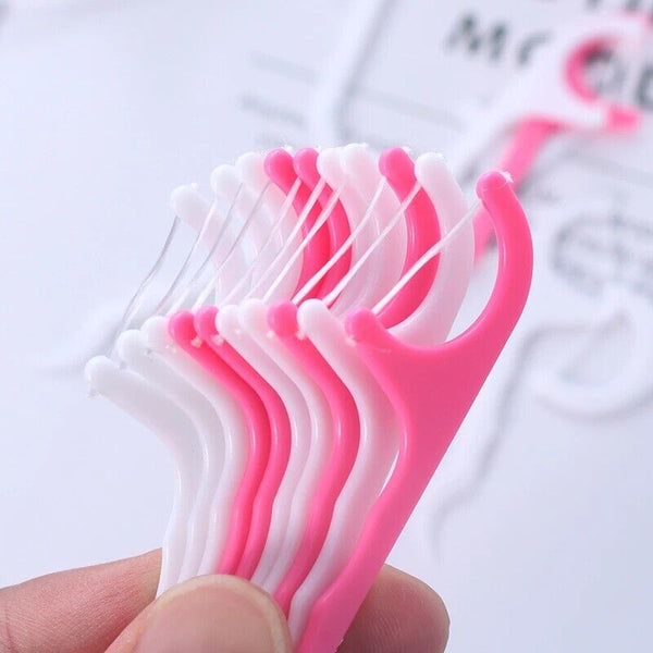 100pcs Floss Picks Dental Teeth Heathy Toothpicks Stick Care Tooth Clean Oral AU