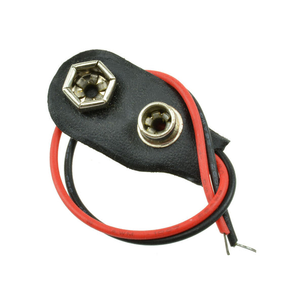 40pcs Pcs 9V Volt Battery Snap Clip Connector Black