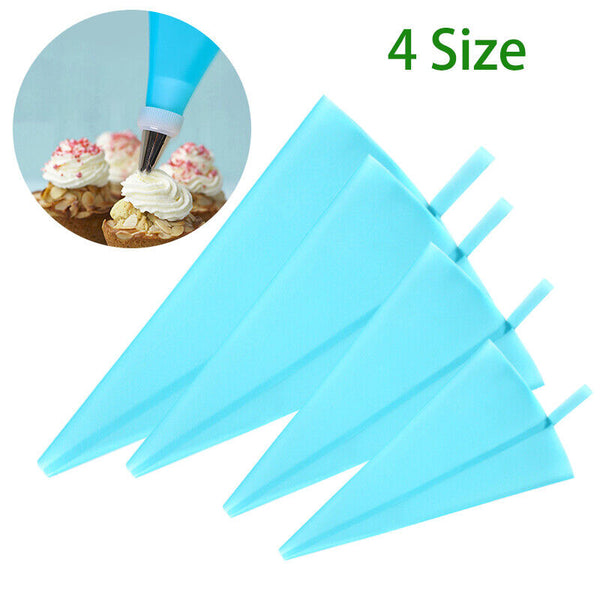 4 Size Cake Decorating Tool Icing Piping Silicone Pastry Bag DIY Reusable Cream