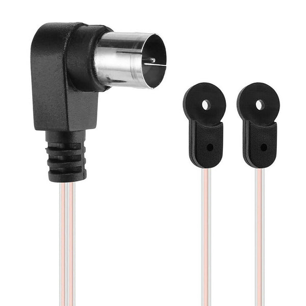 2M F Type FM Antenna 75 Ohm Male Plug For Home Radio Stereo Signal Receiver Use