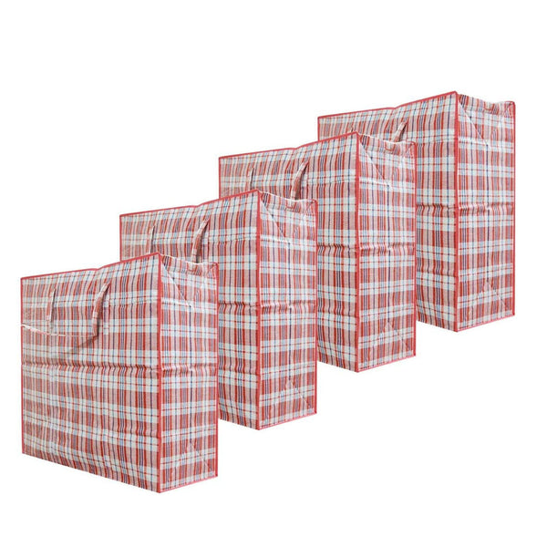 3/6/12X Stripe Bag Packing Storage Strip Shopping Travel Check House Moving Bags
