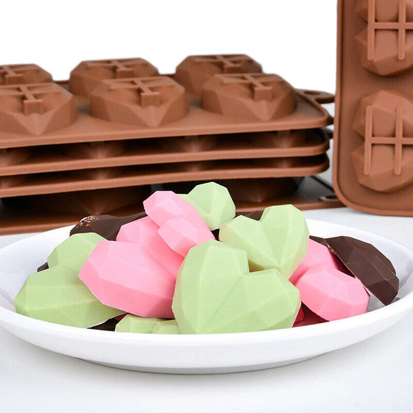 15 Holes Heart Silicone Mould Cake Candy Cookie Chocolate Baking Cake Mold AU