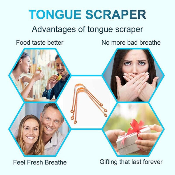 Pure Copper Tongue Scraper Cleaner THICK 12gm Ayurvedic Dental Hygiene Oral Care