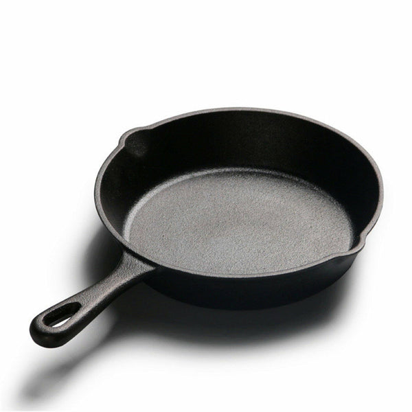 3PCS Cast Iron Skillet Fry Pan Pre Seasoned Oven Safe Cooktop &BBQ 16/20/25CM AU