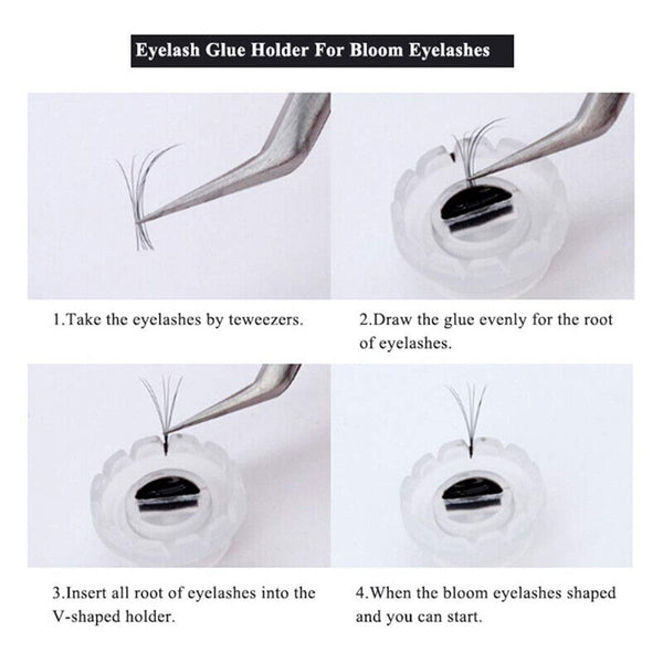 100X Eyelashes Glue Holder Lashes Blossom Cup Extension Adhesive Stand NEW AU