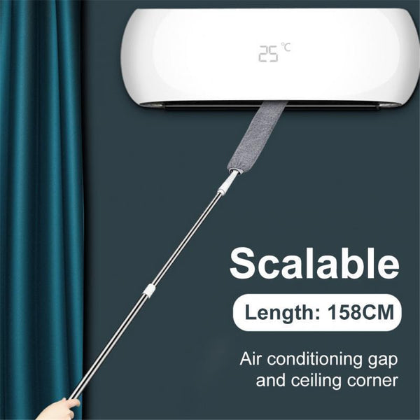Retractable Gap Dust Cleaning Artifact Long Handle Duster with Microfibre Cloth