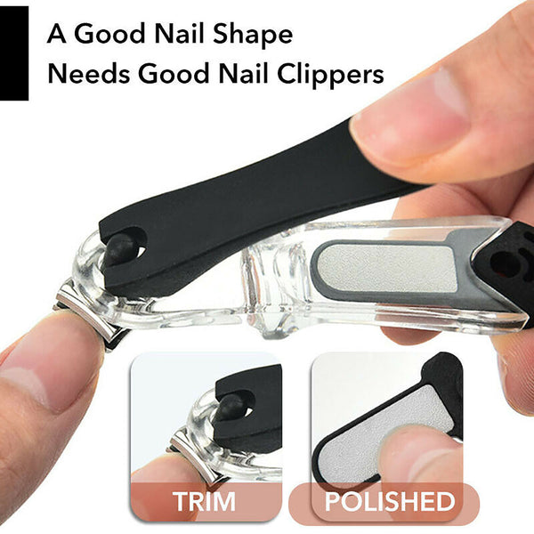 2in1 Grip 360 Rotary Finger Toe Clipper Nail Clippers Clipper Trimmer Cutter AU