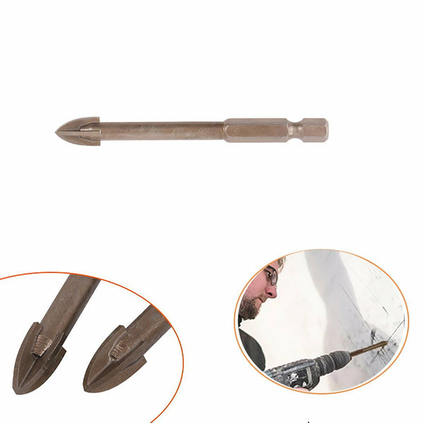 10x Marble Glass Drill Bit Tile Porcelain Drill Bit Carbide Hex Spear Head 6mm