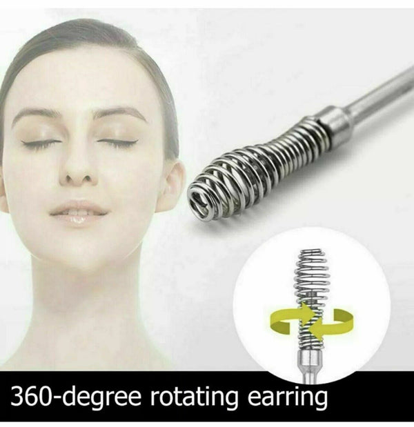 6Pcs Blue Ear Wax Remover Cleaner Spiral Safe Soft Tip Wax Curette Removal Tool - Lets Party