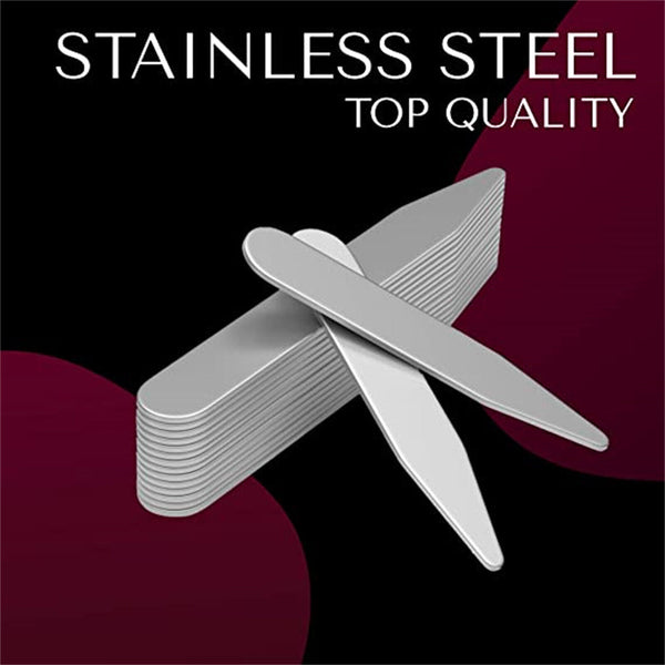 10PCS Shirt Collar Stays Stainless Steel Stiffener Metal Men Long Tie 55mm 64mm