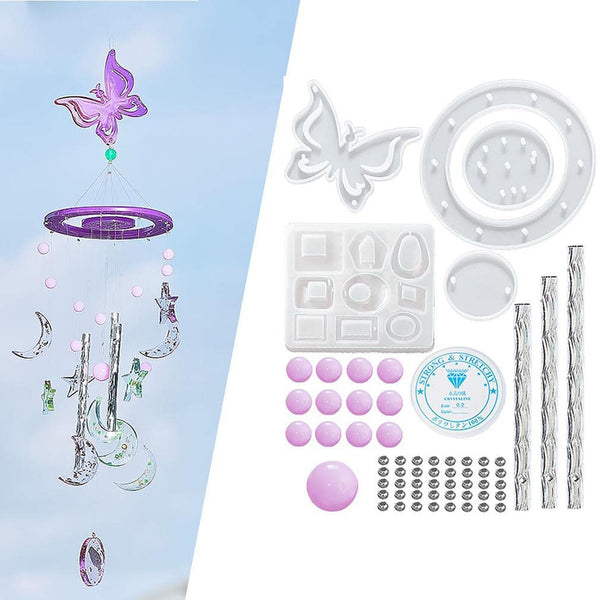Wind Chimes Epoxy Resin Silicone Mold Hanging Ornament Casting DIY Jewelry Craft