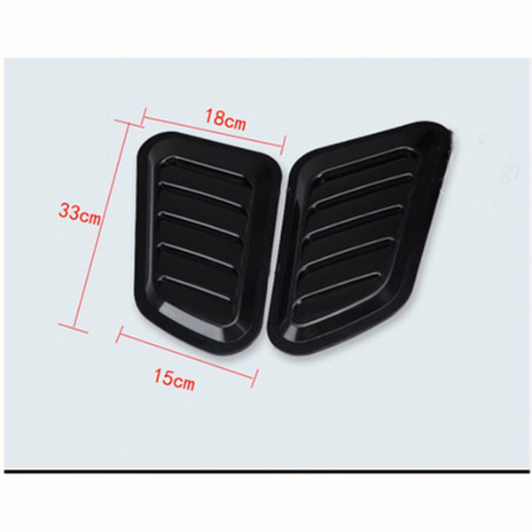 2PCS Universal Car Decorative Air Flow Intake Scoop Turbo Bonnet Vent Cover Hood