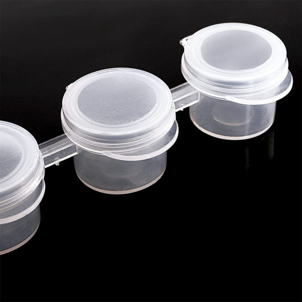 240PCS Empty Paint Pot Strips Plastic Mini Watercolor Draw Pigment Box