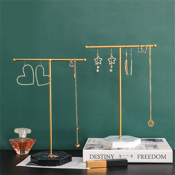 Jewelry Display Stand T-shape Earring Necklace Rack Tabletop White black New AU