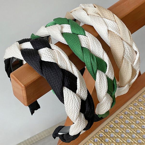 Women Headband Twist Hairband Bow Knot Cross Tie Wide Headwear Hair Band Hoop