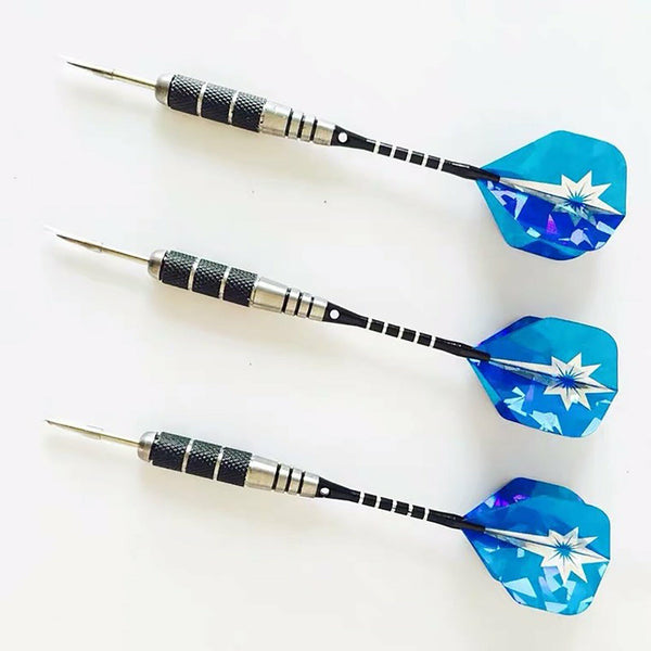 3PCS/Set 24g Professional Stainless Steel Tip Darts Aluminum Barrel 163mm Blue