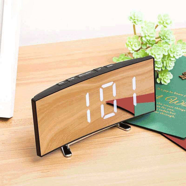 Bedside Digital Clock LED Display Desk Table Time Temperature Alarm Snooze Decor