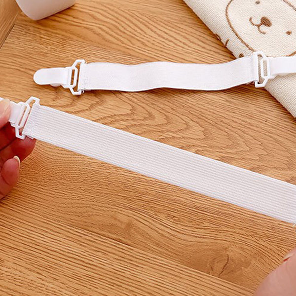 Elastic Bed Mattress Sheet Straps Clips Grippers Fastener Suspender Strip