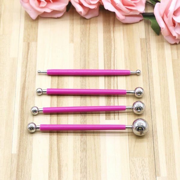 4PCS Ball Modelling Wedding Fondant Cake Flower Modelling Decorating Cutter Tool